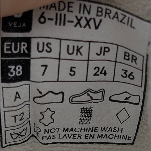 VEJA Campo Low Top Sneaker Shoes Women's Leather White Silver Violet US7 EU38 - Picture 7 of 13